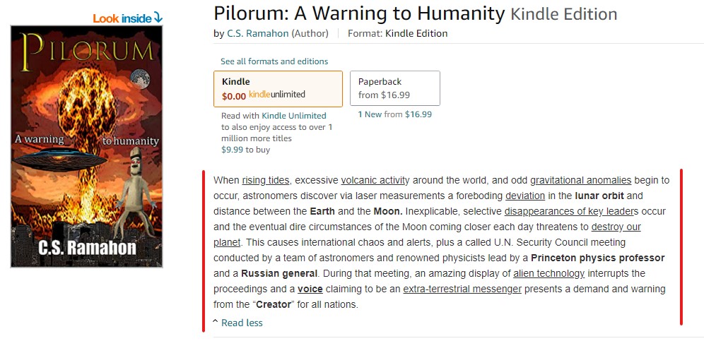 Where I stopped for Pilorum: A Warning to Humanity